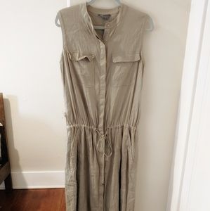 Vince linen cargo dress sandbar